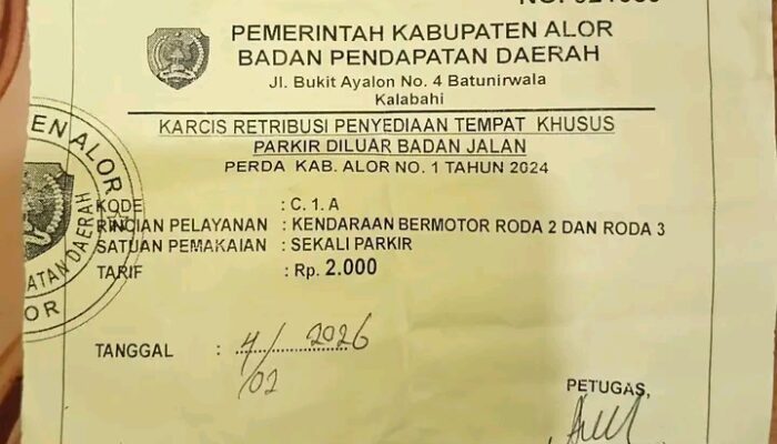 Viral! Warga Pertanyakan Karcis Retribusi Parkir Di Halaman RSD Kalabahi, dr. Anjas: Itu Kewenangan Dinas Perhubungan Alor