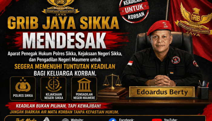 GRIB Jaya Sikka Tuntut Aparat Penegak Hukum Penuhi Keadilan Bagi Keluarga Korban Pembunuhan Noni