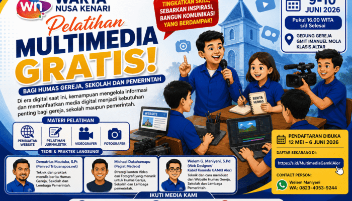 Buruan Daftar! GAMKI Alor Siapkan Pelatihan Multimedia Gratis Bagi Humas Gereja, Sekolah Dan Pemerintah