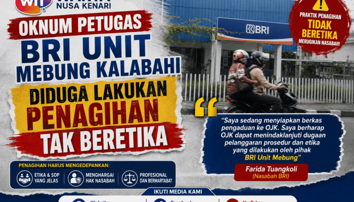 Diduga Lakukan Penagihan Tak Beretika, Oknum Petugas BRI Unit Mebung Kalabahi Akan Dilaporkan Ke OJK