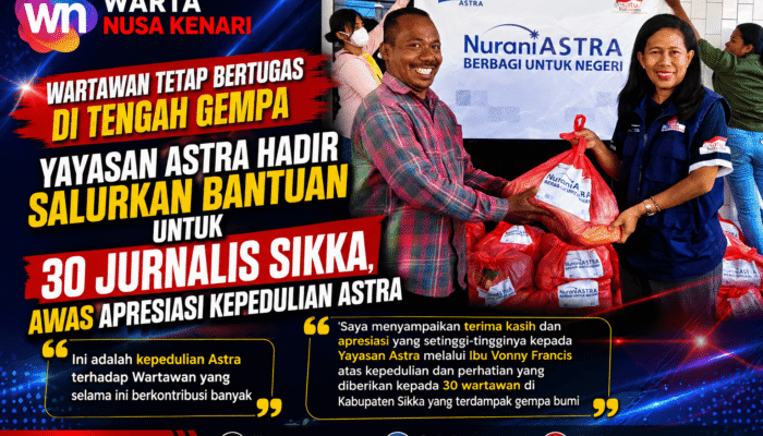 Wartawan Bukan Sekadar Mitra Publikasi, Yayasan Astra Salurkan Bantuan Untuk 30 Jurnalis Sikka