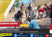Semen dan Pasir Jadi Suara Protes! Pemuda Tuntuli Tambal Jalan Rusak di Alor