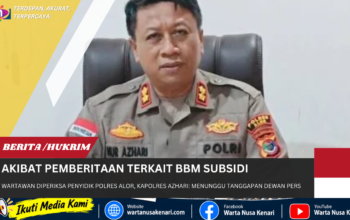 Pemred WNK Soroti Pemeriksaan Wartawan oleh Penyidik Polres Alor dan Lambannya Penanganan Kasus