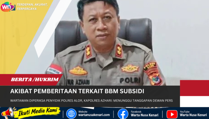 Pemred WNK Soroti Pemeriksaan Wartawan oleh Penyidik Polres Alor dan Lambannya Penanganan Kasus